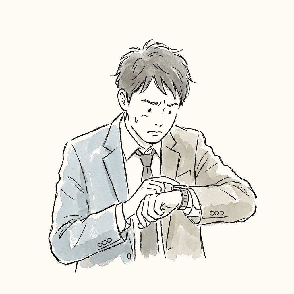 時間に追われるビジネスマン